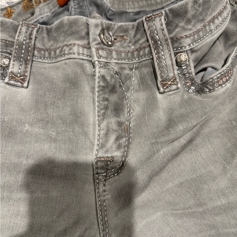 Rock Revival Gray Straight Leg Women's Jeans - Picture 6 of 10